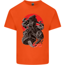 Magic Mushrooms Weed Japanese Alien Kids T-Shirt Childrens Orange