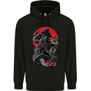 Magic Mushrooms Weed Japanese Alien Mens 80% Cotton Hoodie Black