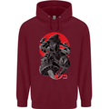 Magic Mushrooms Weed Japanese Alien Mens 80% Cotton Hoodie Maroon