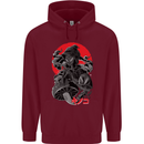 Magic Mushrooms Weed Japanese Alien Mens 80% Cotton Hoodie Maroon