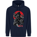 Magic Mushrooms Weed Japanese Alien Mens 80% Cotton Hoodie Navy Blue