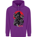Magic Mushrooms Weed Japanese Alien Mens 80% Cotton Hoodie Purple