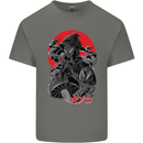 Magic Mushrooms Weed Japanese Alien Mens Cotton T-Shirt Tee Top Charcoal