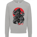 Magic Mushrooms Weed Japanese Alien Mens Sweatshirt Jumper Sports Grey