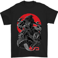 Magic Mushrooms Weed Japanese Alien Mens T-Shirt Cotton Gildan Black