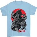 Magic Mushrooms Weed Japanese Alien Mens T-Shirt Cotton Gildan Light Blue