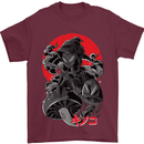 Magic Mushrooms Weed Japanese Alien Mens T-Shirt Cotton Gildan Maroon