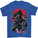 Magic Mushrooms Weed Japanese Alien Mens T-Shirt Cotton Gildan Royal Blue