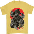 Magic Mushrooms Weed Japanese Alien Mens T-Shirt Cotton Gildan Yellow