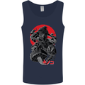 Magic Mushrooms Weed Japanese Alien Mens Vest Tank Top Navy Blue