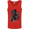 Magic Mushrooms Weed Japanese Alien Mens Vest Tank Top Red