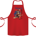 Magical Ramen Noodles Witch Halloween Cotton Apron 100% Organic Red