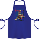 Magical Ramen Noodles Witch Halloween Cotton Apron 100% Organic Royal Blue
