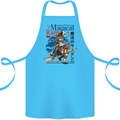 Magical Ramen Noodles Witch Halloween Cotton Apron 100% Organic Turquoise