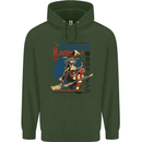 Magical Ramen Noodles Witch Halloween Mens 80% Cotton Hoodie Forest Green
