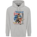 Magical Ramen Noodles Witch Halloween Mens 80% Cotton Hoodie Sports Grey