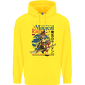 Magical Ramen Noodles Witch Halloween Mens 80% Cotton Hoodie Yellow