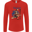 Magical Ramen Noodles Witch Halloween Mens Long Sleeve T-Shirt Red