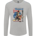 Magical Ramen Noodles Witch Halloween Mens Long Sleeve T-Shirt Sports Grey