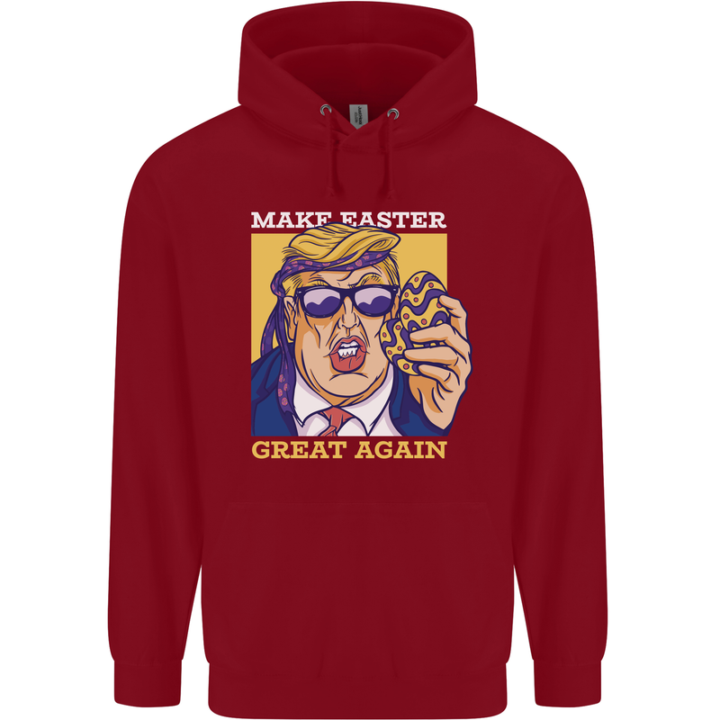 Make Easter Great Again Funny Donald Trump Childrens Kids Hoodie Red