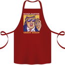 Make Easter Great Again Funny Donald Trump Cotton Apron 100% Organic Maroon