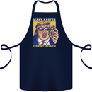 Make Easter Great Again Funny Donald Trump Cotton Apron 100% Organic Navy Blue