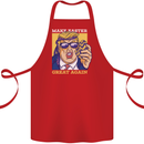 Make Easter Great Again Funny Donald Trump Cotton Apron 100% Organic Red