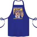 Make Easter Great Again Funny Donald Trump Cotton Apron 100% Organic Royal Blue