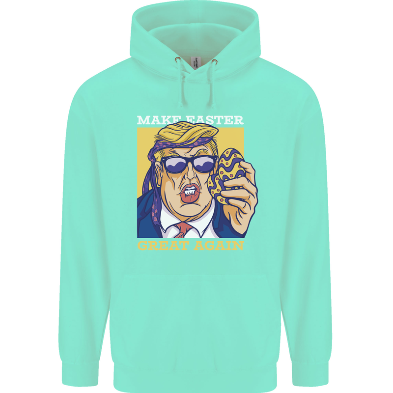 Make Easter Great Again Funny Donald Trump Mens 80% Cotton Hoodie Peppermint