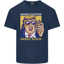 Make Easter Great Again Funny Donald Trump Mens Cotton T-Shirt Tee Top Navy Blue