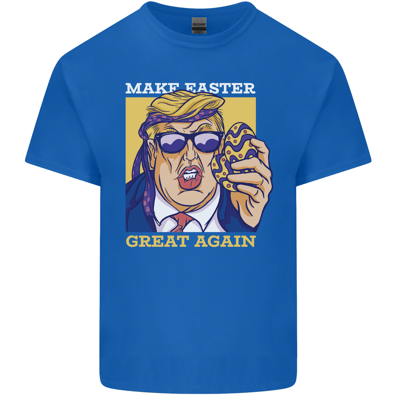 Make Easter Great Again Funny Donald Trump Mens Cotton T-Shirt Tee Top Royal Blue