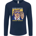 Make Easter Great Again Funny Donald Trump Mens Long Sleeve T-Shirt Navy Blue