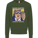 Make Easter Great Again Funny Donald Trump Mens Sweatshirt Jumper Forest Green