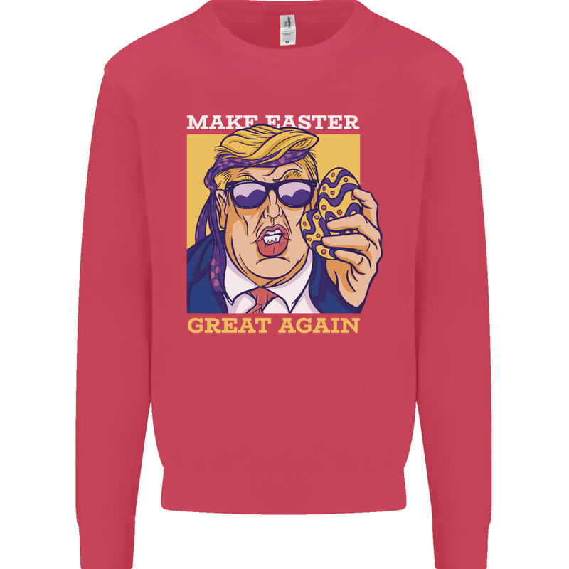 Make Easter Great Again Funny Donald Trump Mens Sweatshirt Jumper Heliconia