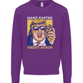 Make Easter Great Again Funny Donald Trump Mens Sweatshirt Jumper Purple