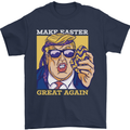 Make Easter Great Again Funny Donald Trump Mens T-Shirt 100% Cotton Navy Blue