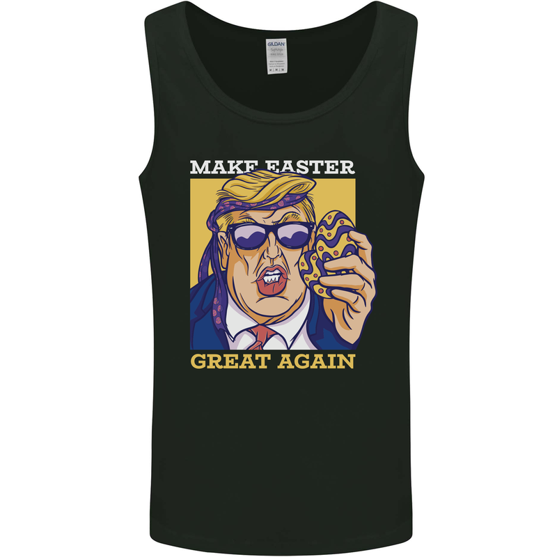 Make Easter Great Again Funny Donald Trump Mens Vest Tank Top Black