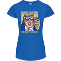 Make Easter Great Again Funny Donald Trump Womens Petite Cut T-Shirt Royal Blue