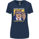 Make Easter Great Again Funny Donald Trump Womens Wider Cut T-Shirt Navy Blue