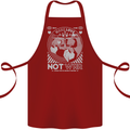 Make Love Not War World Peace Anti Cotton Apron 100% Organic Maroon