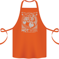 Make Love Not War World Peace Anti Cotton Apron 100% Organic Orange
