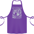 Make Love Not War World Peace Anti Cotton Apron 100% Organic Purple