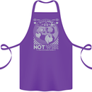 Make Love Not War World Peace Anti Cotton Apron 100% Organic Purple