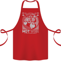 Make Love Not War World Peace Anti Cotton Apron 100% Organic Red