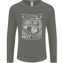 Make Love Not War World Peace Anti Mens Long Sleeve T-Shirt Charcoal