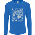 Make Love Not War World Peace Anti Mens Long Sleeve T-Shirt Royal Blue