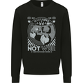 Make Love Not War World Peace Anti Mens Sweatshirt Jumper Black
