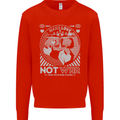 Make Love Not War World Peace Anti Mens Sweatshirt Jumper Bright Red