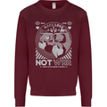 Make Love Not War World Peace Anti Mens Sweatshirt Jumper Maroon
