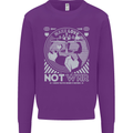 Make Love Not War World Peace Anti Mens Sweatshirt Jumper Purple